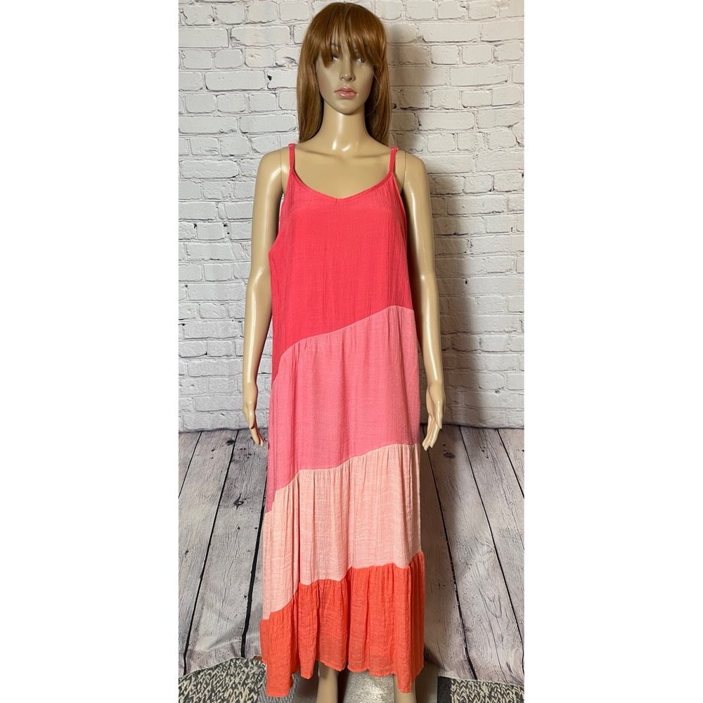 New Indigo Rose Sleeveless Colorblock Maxi Dress Size 2X